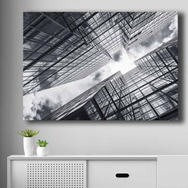 Wallity Lienzo decorativo 70100NISC-007 Blanco, Gris y Negro
